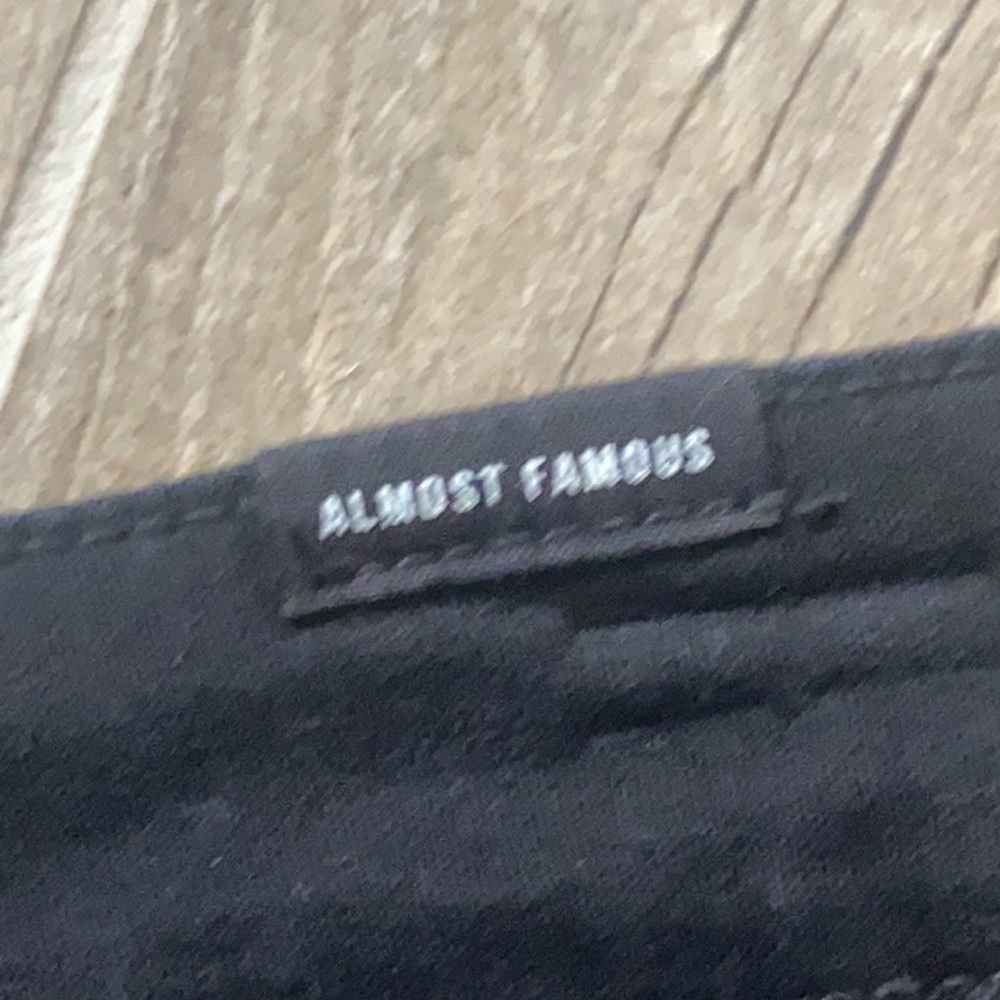 Almost Famous Black Denim Button Down Mini Skirt - Picture 4 of 8